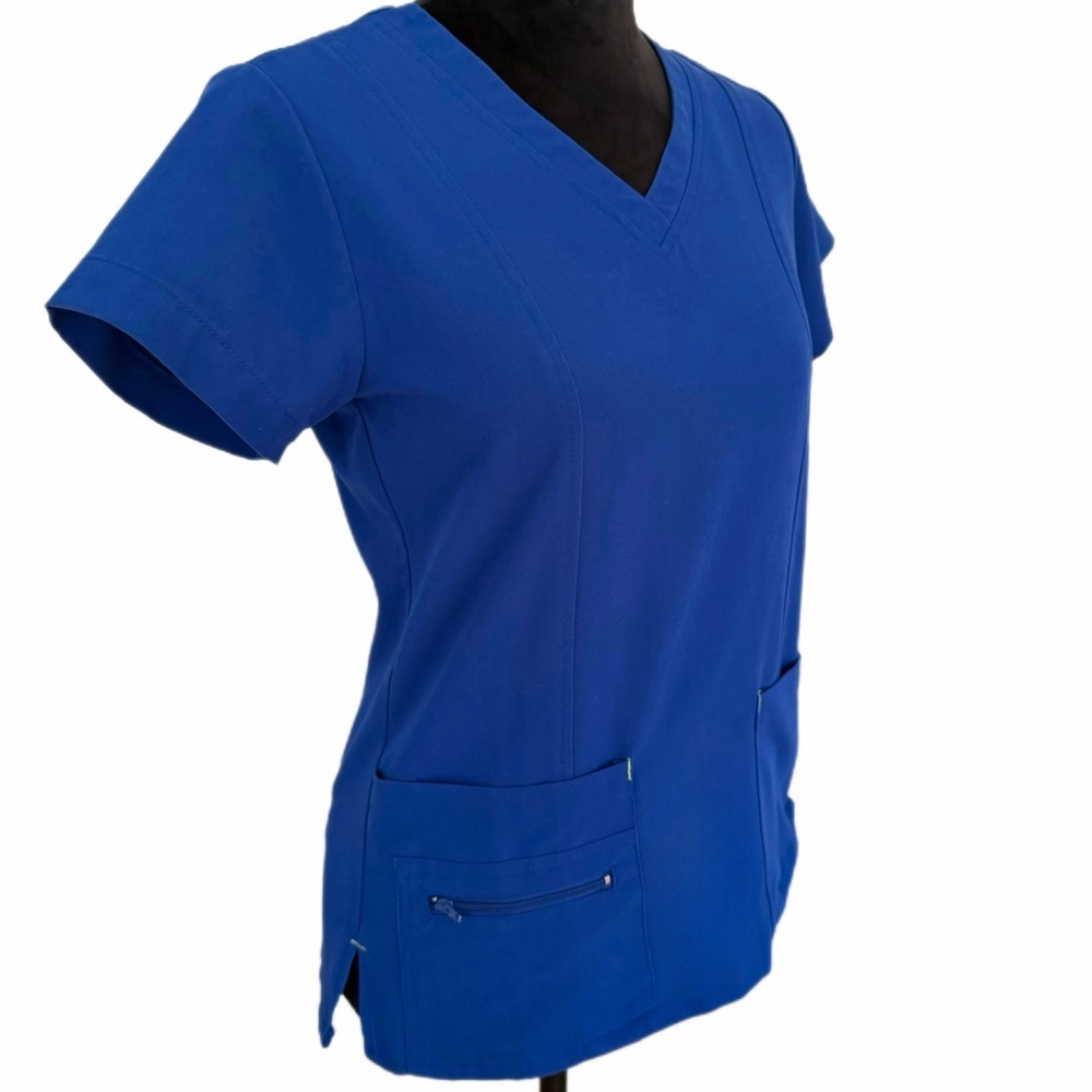 Jockey Women's Royal Blue Straight Leg Scrub Pants & V-Neck Top (XS/XSP) - Picture 2 of 12
